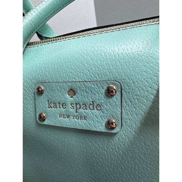 Kate Spade NY Wellesley Alessa Leather Satchel Hand Bag Mint Green - Picture 2 of 13